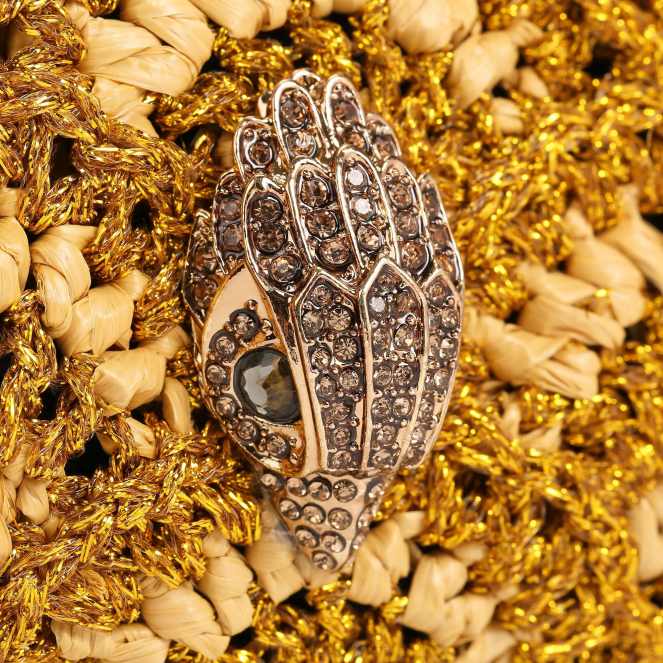 Kurt Geiger mujer bandolera multicolor de crochet de Londres 2LPR471 | bolsas oro